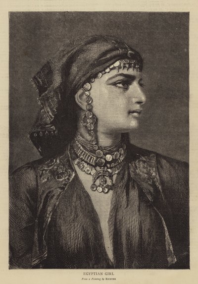 Mısırlı Kız (gravür) by German School