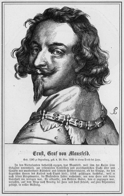 Ernst, Mansfeld Kontu (gravür) by German School