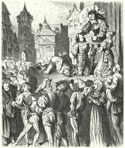 Titus Andronicus'tan infaz sahnesi (gravür) by German School