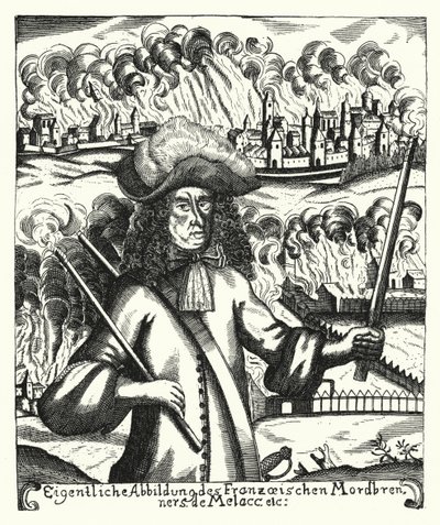 Ezechiel du Mas, Kont de Melac, Fransız askeri (gravür) by German School