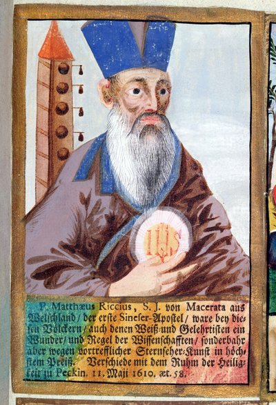 Mandarin Kostümlü Peder Matteo Ricci (1552-1610) by German School