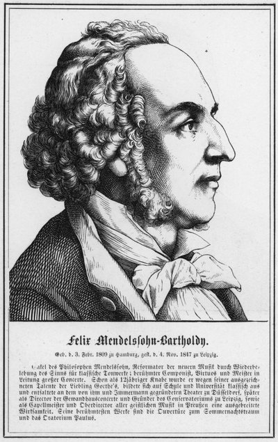 Felix Mendelssohn-Bartholdy (gravür) by German School