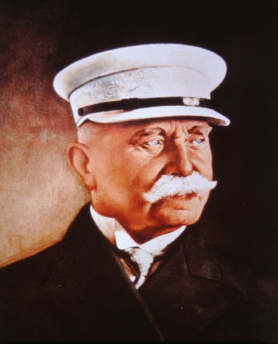 Ferdinand Kont von Zeppelin (renkli taş) by German School