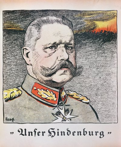 Mareşal Paul Von Hindenburg (1857-1934) 1914 by German School