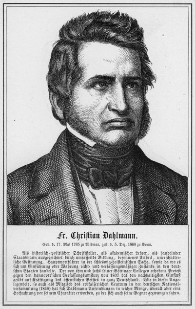 Fr Christian Dahlmann (gravür) by German School
