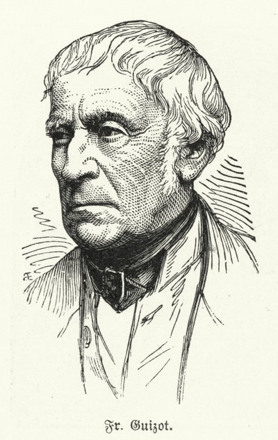 Francois Guizot, Fransız tarihçi ve devlet adamı (lito) by German School