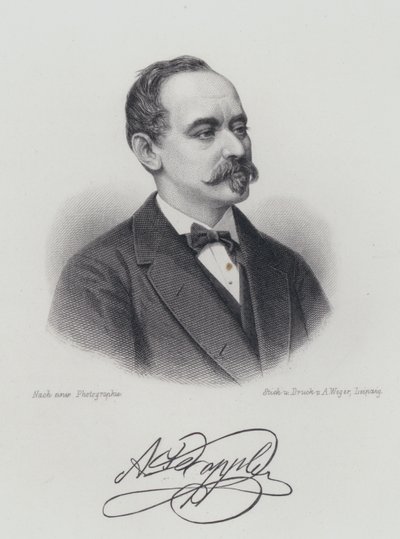 Franz Doppler, Avusturyalı flütçü ve besteci (gravür) by German School