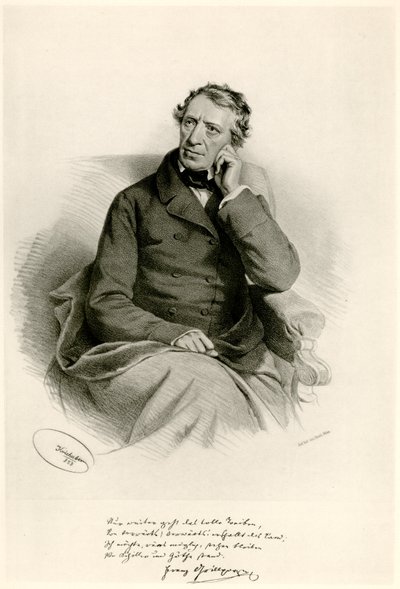 Franz Grillparzer, 1884-90 (fototip) by German School