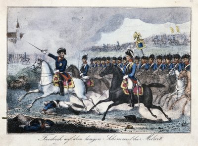 Molwitz yakınlarındaki Beyaz Atlı Frederick by German School