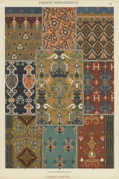 Fransız Rönesansı, Halı Boyama (renkli taş) by German School