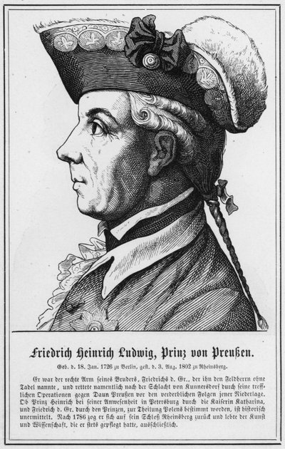 Friedrich Heinrich Ludwig, Prusya Prensi (gravür) by German School