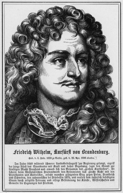 Friedrich Wilhelm, Brandenburg Seçmeni (gravür) by German School