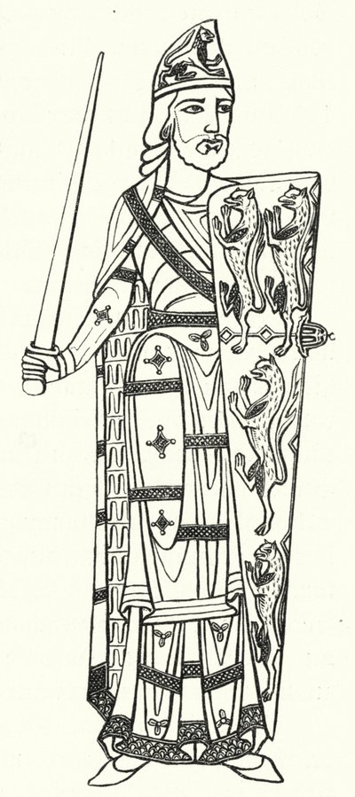 Geoffrey Plantagenet, Anjou Kontu (gravür) by German School