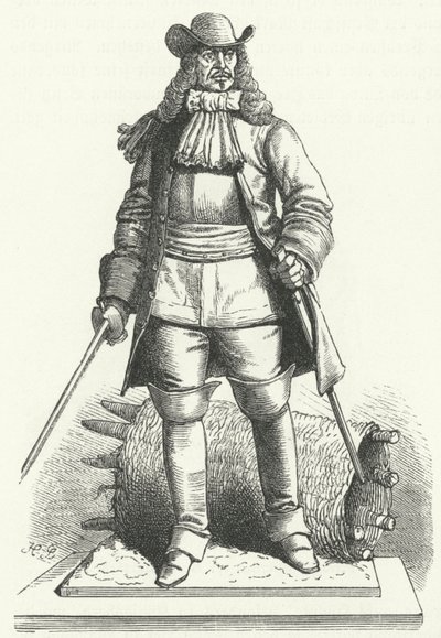 Georg von Derfflinger, Brandenburg-Prusya ordusunda Alman mareşal (gravür) by German School