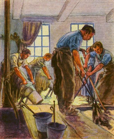 Gerber und Farber / Tabakçılar ve Boyacılar (renkli lito) by German School