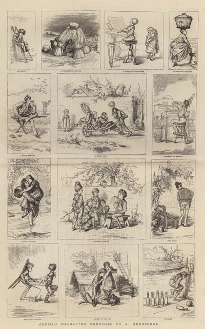 Almanca Karakter Eskizleri (gravür) by German School