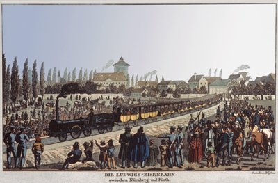 Alman Demiryolları. c.1830-1840 (gravür) by German School