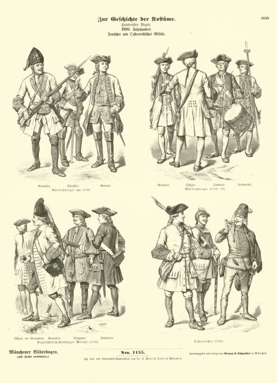 Alman ve Avusturya askeri üniformaları, 18. yüzyıl by German School