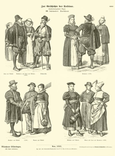 Alman kostümleri, 16. yüzyıl by German School