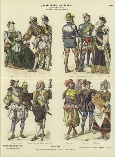 Alman kostümleri, 16. yüzyıl by German School