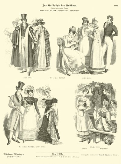 Alman kostümleri, 19. yüzyılın ilk yarısı by German School