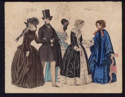 Alman moda levhası, 19. yüzyılın ortalarında by German School