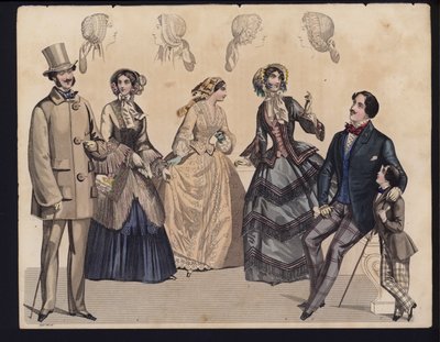 Alman moda levhası, 19. yüzyılın ortalarında by German School