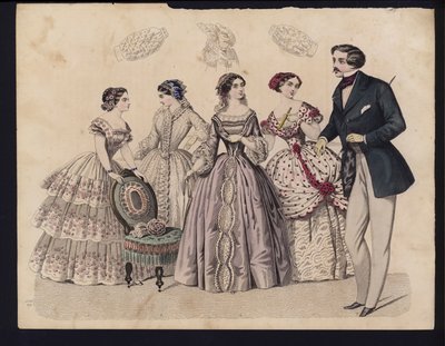 Alman moda levhası, 19. yüzyılın ortalarında by German School