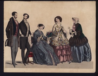 Alman moda levhası, 19. yüzyılın ortalarında by German School