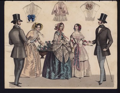 Alman moda levhası, 19. yüzyılın ortalarında by German School
