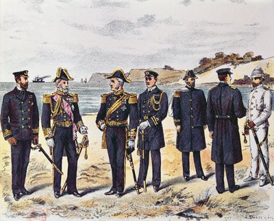 Alman donanma üniformaları, 19. yüzyılın sonlarında by German School