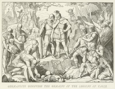 Germanicus, Varus Lejyonlarının kalıntılarını keşfeder by German School