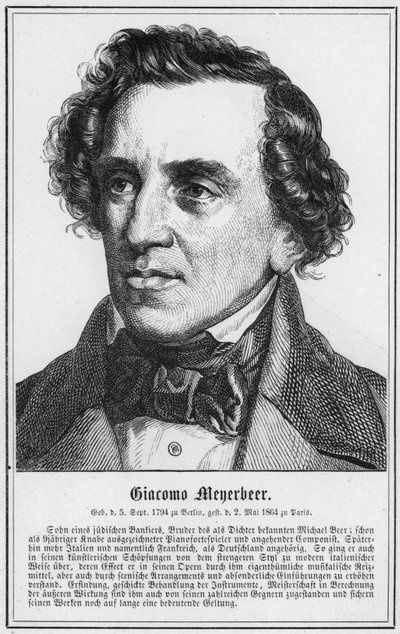 Giacomo Meyerbeer (gravür) by German School