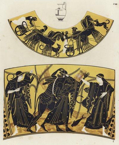 Yunan vazo boyama (renkli lito) by German School