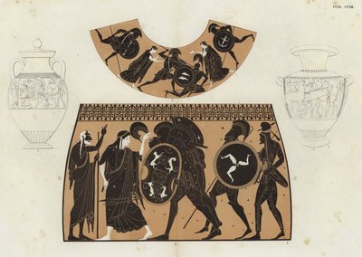 Yunan vazo boyama (renkli lito) by German School