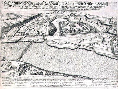 Pressburg kasabasının ve kalesinin ve 1663