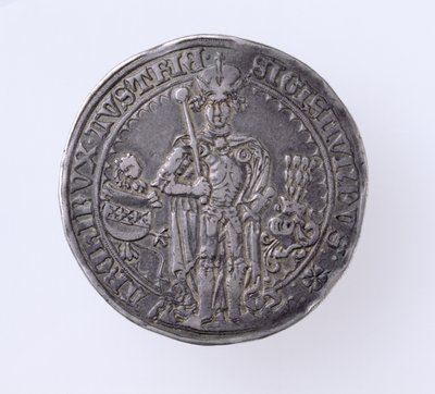 Guildiner of Sigismund (1439-96) Kont Tirol, Hall Mint, 1486 (ön yüz) (gümüş) (tersi için bkz. 168059) by German School