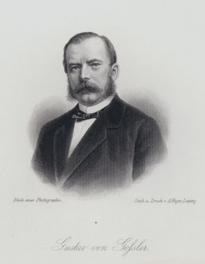 Gustav von Gossler, Alman avukat ve yönetici (gravür) by German School