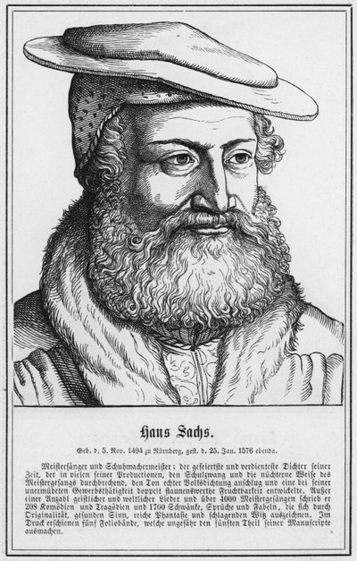 Hans Sachs (gravür) by German School