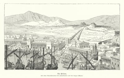 Pire Limanı, Antik Yunanistan (gravür) by German School