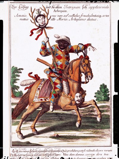 Atlı Harlequin by German School