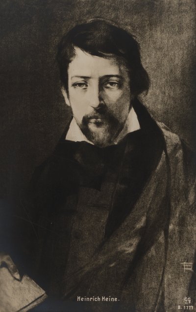 Heinrich Heine (taş) by German School