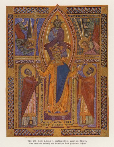 Henry II, Kutsal Roma İmparatoru (renkli taş baskı) by German School
