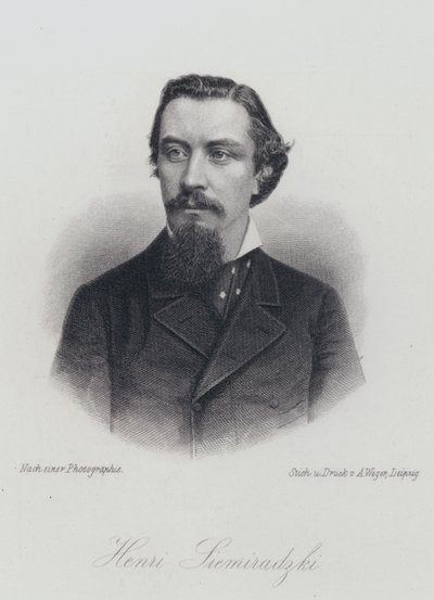 Henryk Siemiradzki, Polonyalı sanatçı (gravür) by German School