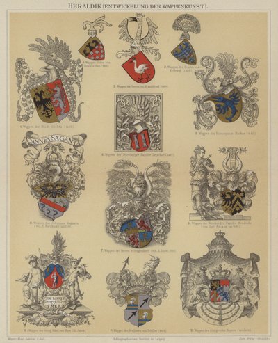 Hanedanlık armaları (renkli taş) by German School