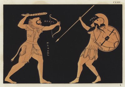 Ares ile savaşan Herkül by German School