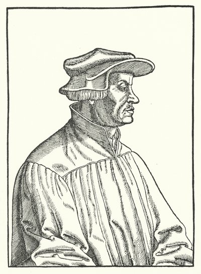 Huldrych Zwingli, İsviçreli Protestan reformcu (gravür) by German School