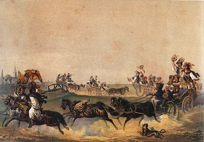 Macar Düğün Alayı, c.1855 (renkli taş) by German School