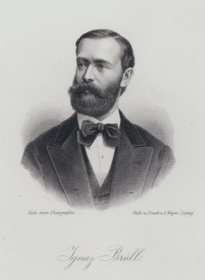 Ignaz Brull, Moravya doğumlu Avusturyalı piyanist ve besteci (gravür) by German School