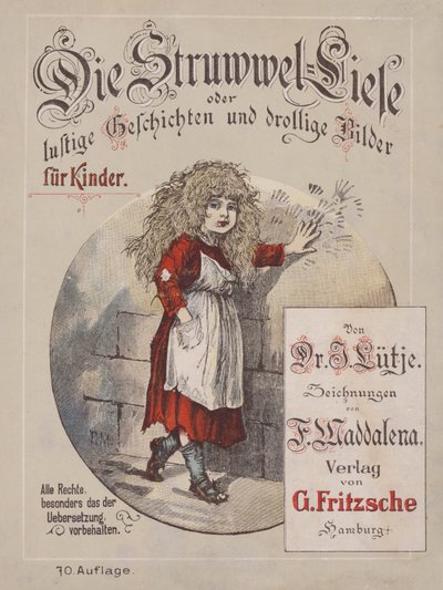 Die Struwwel-Liese için illüstrasyon (renkli taş baskı) by German School